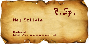 Ney Szilvia névjegykártya