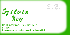 szilvia ney business card